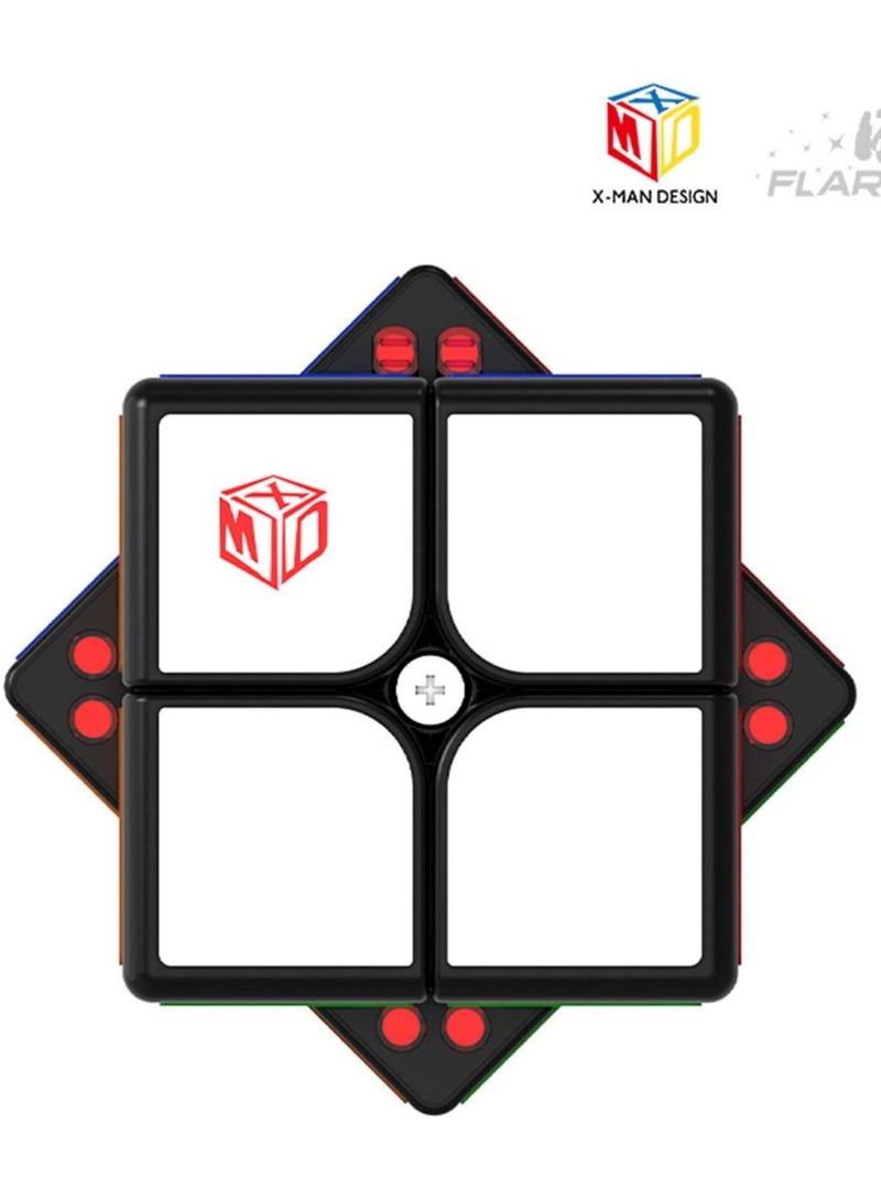 Qiyi X‑Man Flare 2x2 XMD Magnetic Speedcube Stickered – Adjustable Magnets, Smooth Turning 51mm Performance Cube, Lightweight 65g Puzzle Toy for Beginners & Speedcubers - Image 3